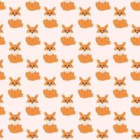 A sitting fox cub on a white background for use in a clipart vector