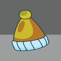 A simple design of a Hygge-specific item-a yellow and blue cap vector