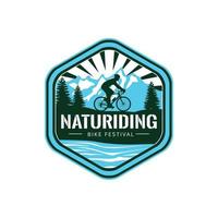 Nature Riding Bike Festival Logo Design vector