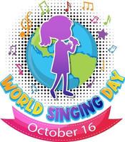 World Singing Day Banner Design vector