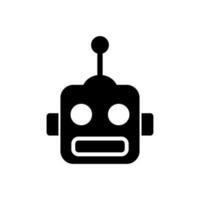 icono de robot de cabeza vector