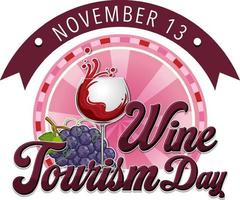 Wine Tourism Day Banner Design vector