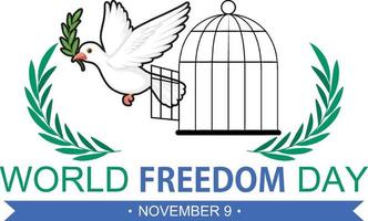 World freedom day postr template vector