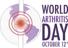 diseño del cartel del día mundial de la artritis vector