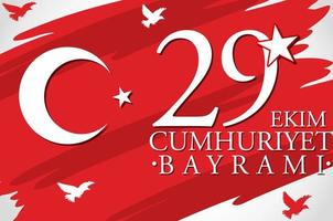 Republic Day of Turkey Poster Design vector