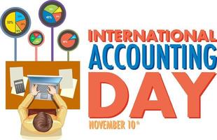 International Accounting Day Poster Design vector