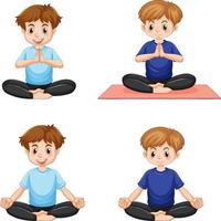 Set of yoga postures vector