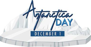 Antarctica day poster template vector