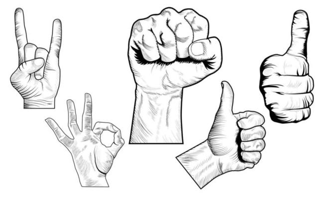 Human hand vector design