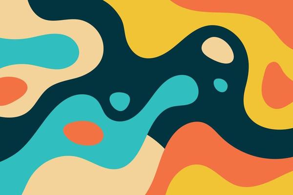 Vibrant smooth stains wallpaper. Abstract colorful splatter of spot decorative background