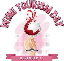 Wine Tourism Day Banner Design vector