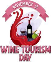 Wine Tourism Day Banner Design vector