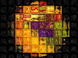 Square Tiles Vibrant Abstract Nature  Background Digital Illustration photo