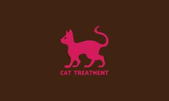 gato negro sentado sonriendo logo diseño vector plantilla espacio negativo estilo. hogar mascota clínica veterinaria tienda logotipo concepto icono