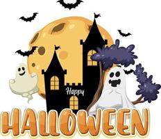 Happy Halloween Festival Logo Design vector