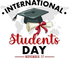 International Student Day Banner Design vector