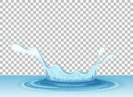 Water splash on grid background vector