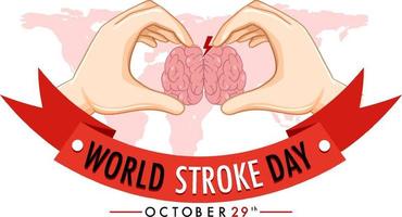 World Stroke Day Banner Design vector