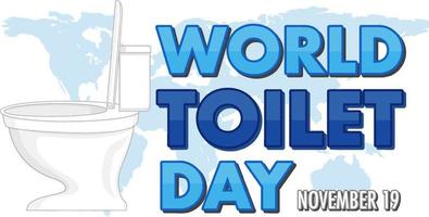 World toilet day text design vector