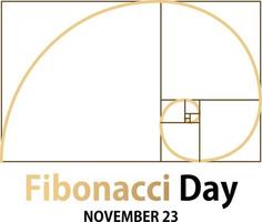 Fibonacci day poster design vector