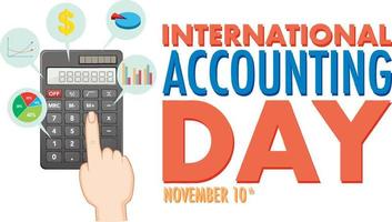 International Accounting Day Poster Design vector