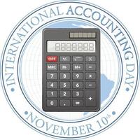 International Accounting Day Poster Design vector