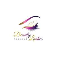 Beauty Cosmetic Eye Lashes Logo Symbol Icon vector