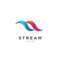 Abstract Dynamic Stream Logo Sign Symbol Icon vector