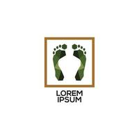 Abstract Geometry Foot Print Jungle Logo Sign Symbol Icon vector