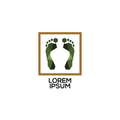 Abstract Geometry Foot Print Jungle Logo Sign Symbol Icon