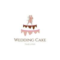 tortas de boda logotipo signo símbolo icono vector