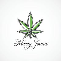 icono de símbolo de diseño de logotipo de cannabis creativo vector