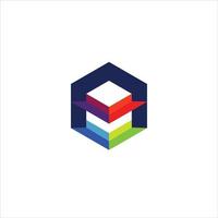 Abstract Hexagon Colorful Logo Sign Symbol Icon vector