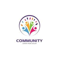 Circle Colorful Community Logo Design Template vector