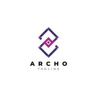 Abstract Purple Shape Logo Design Template vector