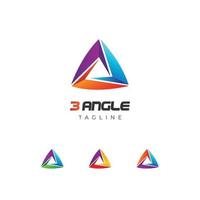 Abstract Colorful Looping Triangle Logo Sign Symbol Icon vector