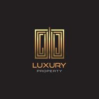 Urban Elite Property Logo With Metal Silver Color vector