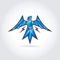 Abstract Thunder Bird Logo Design Symbol Template vector