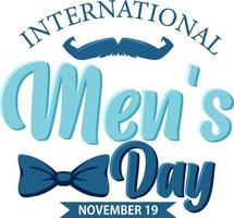 International mens day for poster or banner design vector