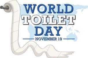 World toilet day text design vector