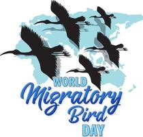 diseño de banner del día mundial de las aves migratorias vector