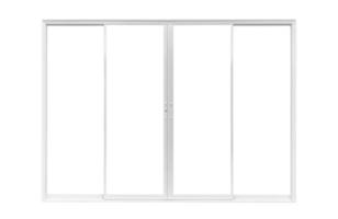 Real modern house window frame isolated on white background with clipping path photo