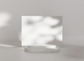 Product display podium with soft shadow. Product presentation background. 3D rendering. photo