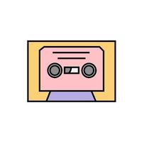Tape audio cassette simple vector illustration