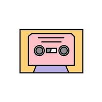 Tape audio cassette simple vector illustration