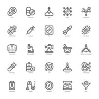 paquete de iconos de ciencia para su sitio web, móvil, presentación y diseño de logotipo. diseño de esquema de icono de ciencia. ilustración de gráficos vectoriales y trazo editable. vector