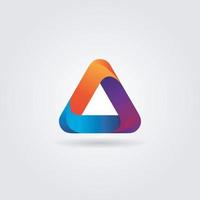 Colorful Looping Triangle Logo Sign Symbol Icon vector