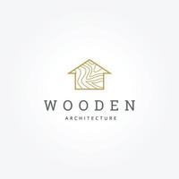 Wooden House Architecture Logo Sign Symbol Icon vector