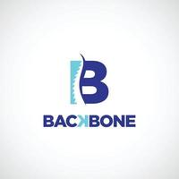 Clean B initial Letter Chiropractic Logo vector