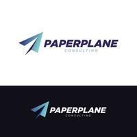 Creative Blue Paper plane Logo Design Template vector